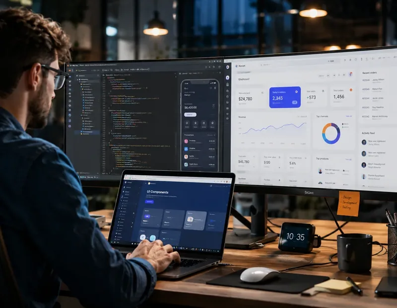 Developer building a web platform at MPRO9